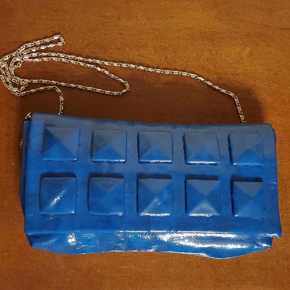 Vintage Retro blue crossbody purse